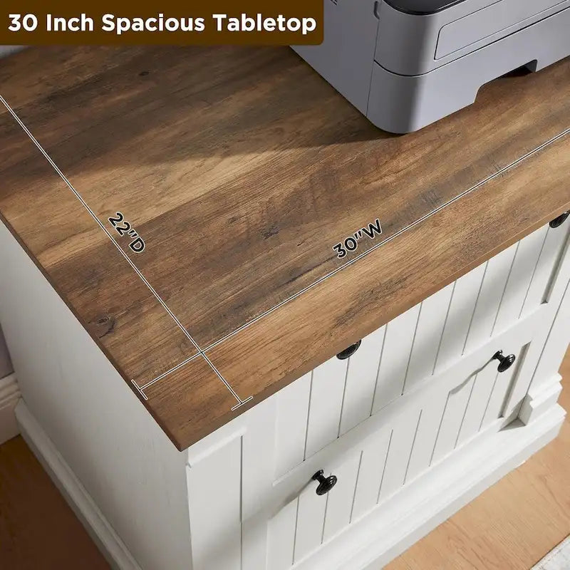 Farmhouse File Cabinet, Wood Lateral Filing Cabinet, Storage Cabinet