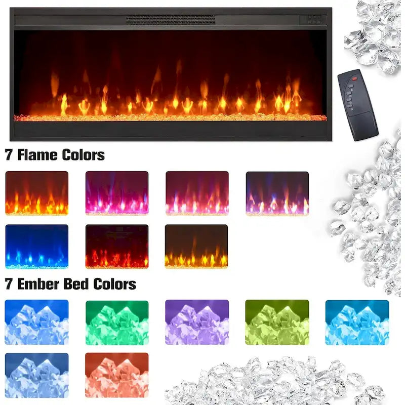 Fireplace TV Stand for 80 Inch TV, Entertainment Center,Media Console