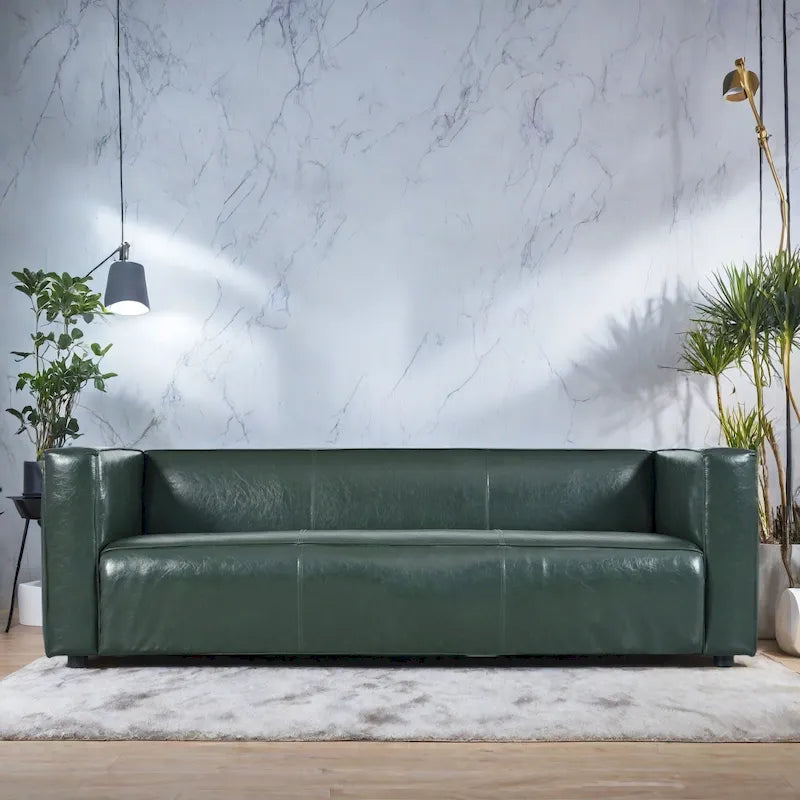 84.25 PU 3-Seater contemporary style Sofa with Birch Wood Legs for living room