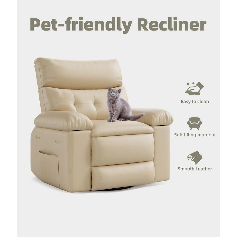 360 Swivel Oversized Recliner Chairs with Heat and Massage - Lazy Recliner Chair