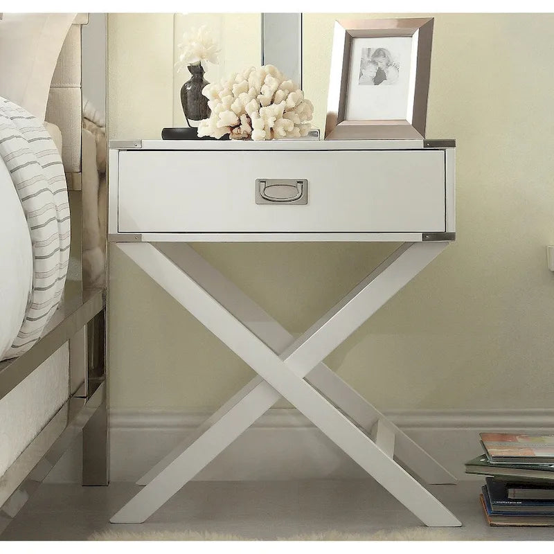 Kenton X Base Wood Accent Campaign Table by iNSPIRE Q Bold