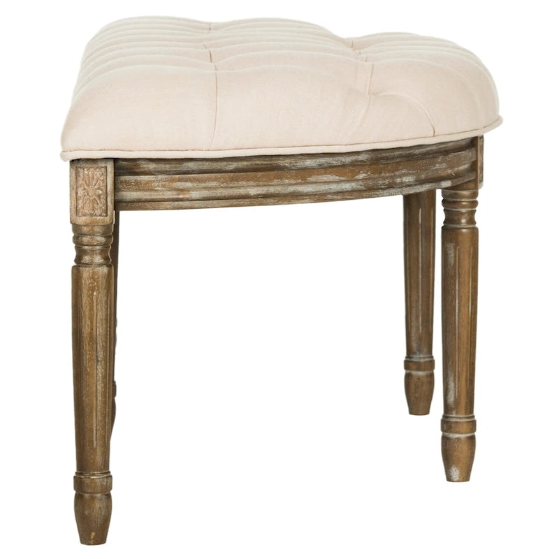 SAFAVIEH Kerasoula Rustic Semi Circle Bench - 50 W x 19.3 D x 19.3 H - 50Wx19Dx19H