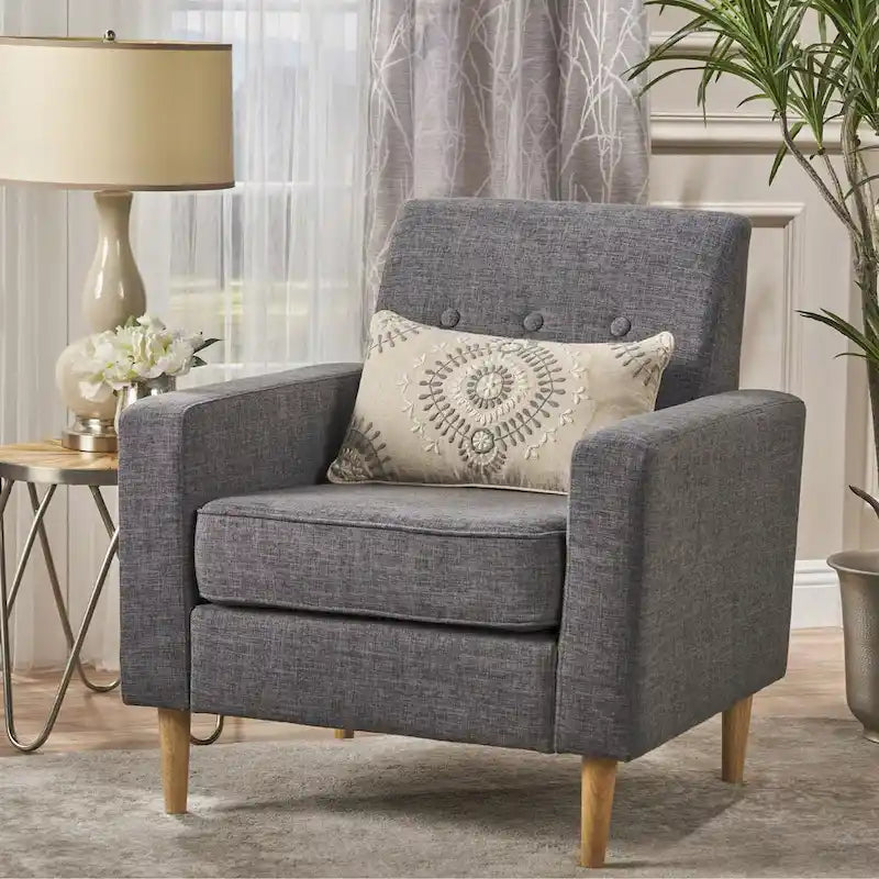 Sawyer Mid Century Modern Fabric Club Chair by Christopher Knight Home