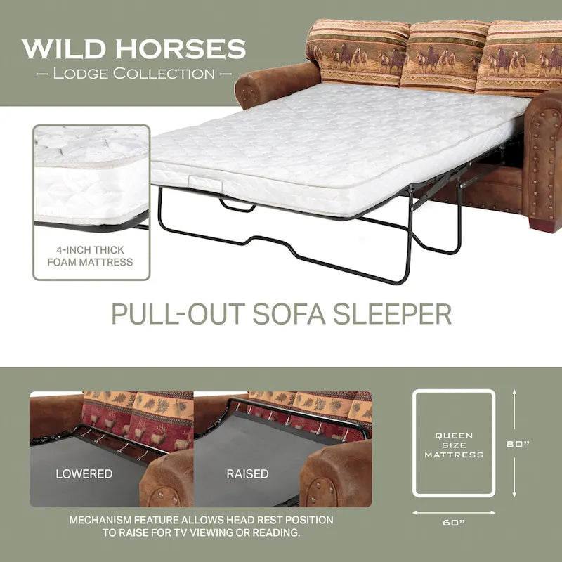 Wild Horses Lodge Sleeper Sofa
