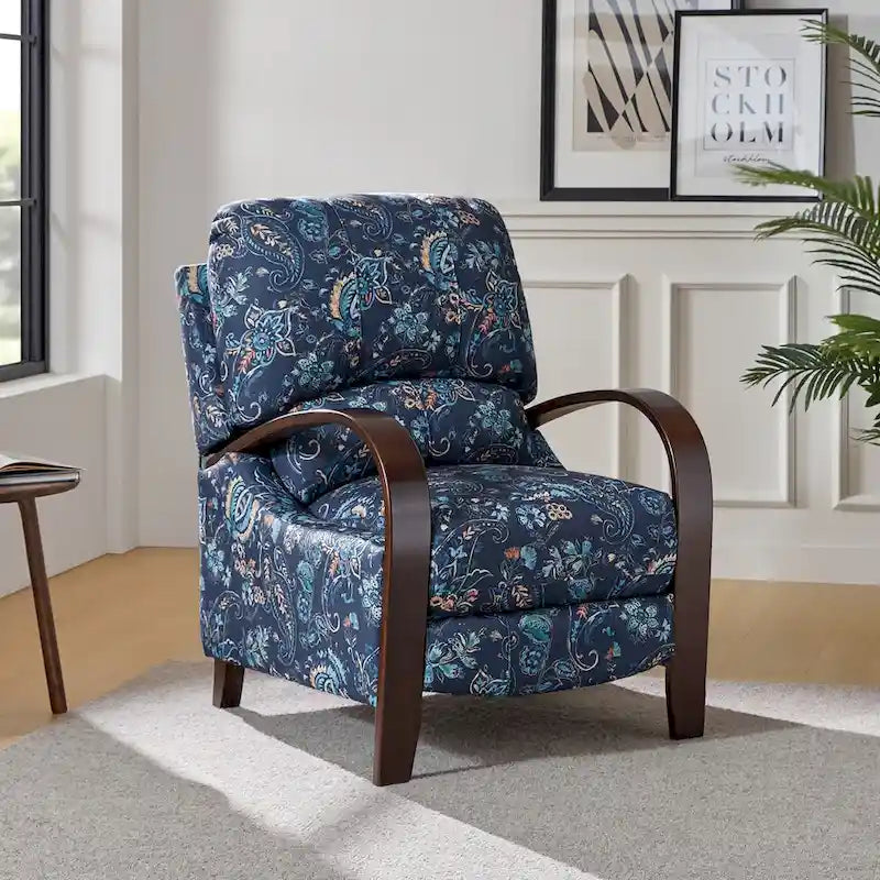 Rita Genuine Leather Manual Recliner by Hulala Home