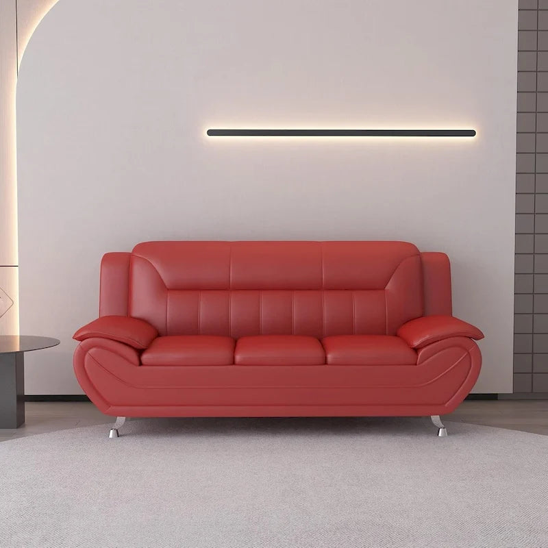 Sanuel 79.2 Faux Leather Pillow Top Arm Sofa