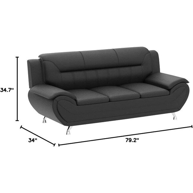 Sanuel 79.2 Faux Leather Pillow Top Arm Sofa