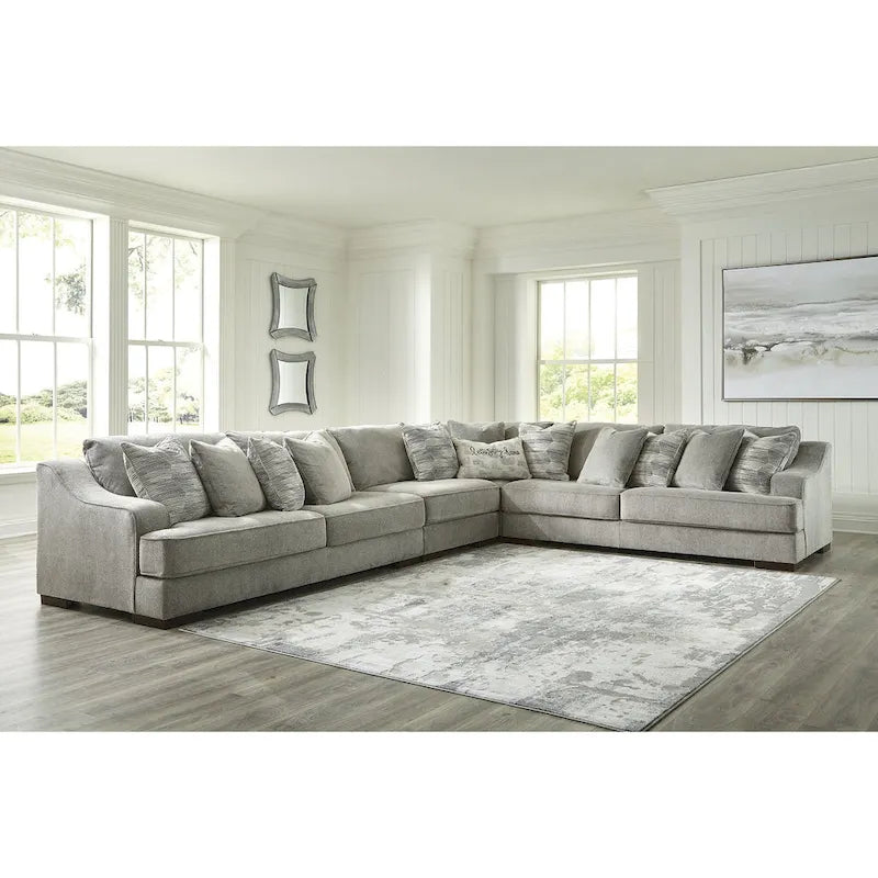 Signature Design by Ashley Bayless Smoke 4-Piece Sectional - 169W x 130D x 37H