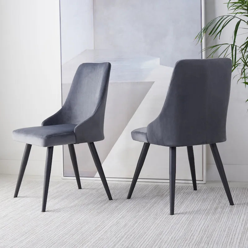 SAFAVIEH Zoi Modern Velvet Dining Room Chair (Set of 2) - 22.2 W x 18.8 L x 34.3 H