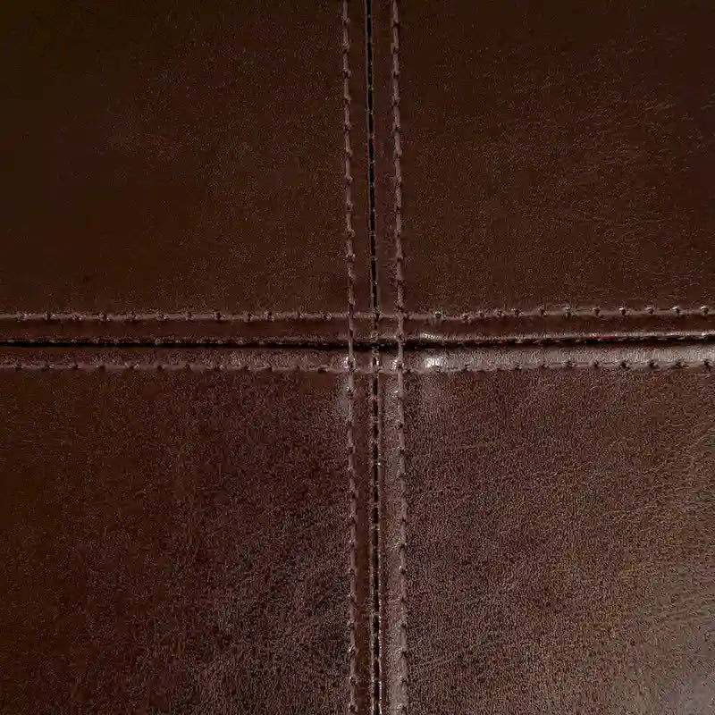 T-stitch Chocolate Brown Bonded Leather Dining Chair (Set of 4) by Christopher Knight Home