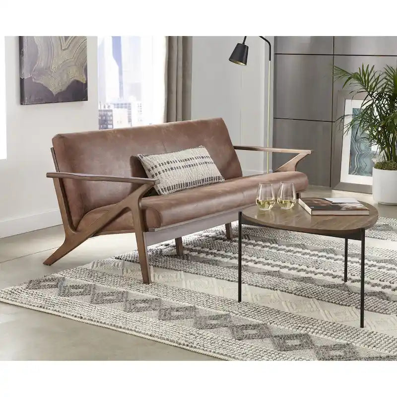 Simple Living Bianca Mid-Century Solid Wood Sofa