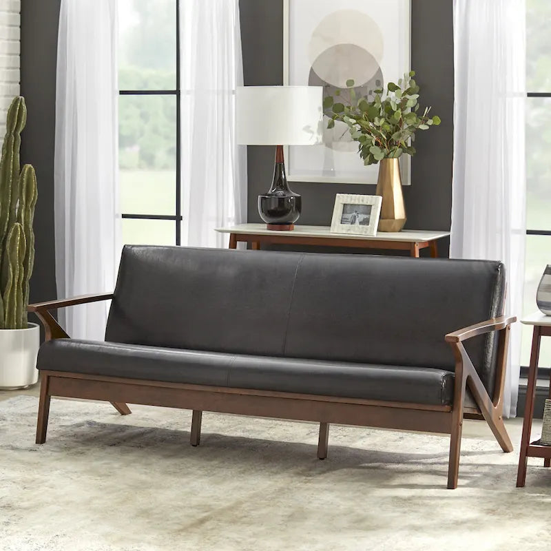 Simple Living Bianca Mid-Century Solid Wood Sofa