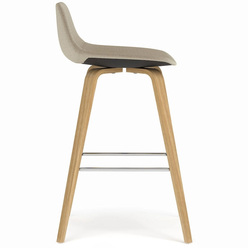 WYNDENHALL Cacey Mid Century Modern Bentwood Counter Height Stool (Set of 2) - 20.7 x 21.1 x 36.6