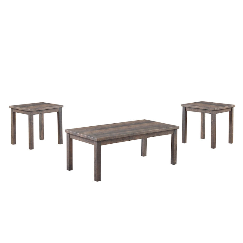 Boisee Transitional Natural Tone 48-inch Wood 3-Piece Coffee Table and Side Tables Set by Furniture of America