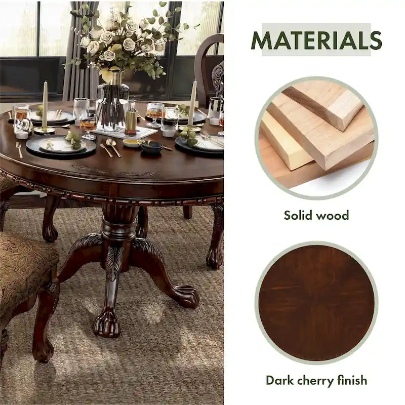 Furniture of America Carpia Formal Brown Cherry 48-inch Dining Table