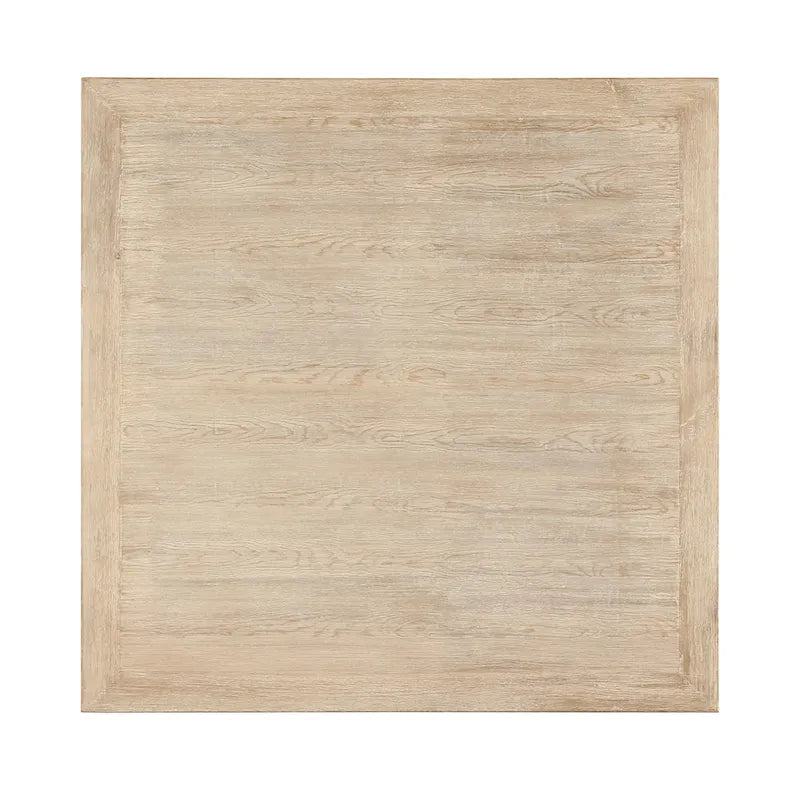 Artissance Versatile Peking Grand Framed Square Coffee Table With Weathered White Wash, 50 Inch Long