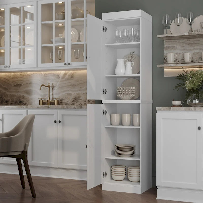 100% Solid Wood 16.5 Kitchen Pantry Cabinet with Doors by Palace Imports