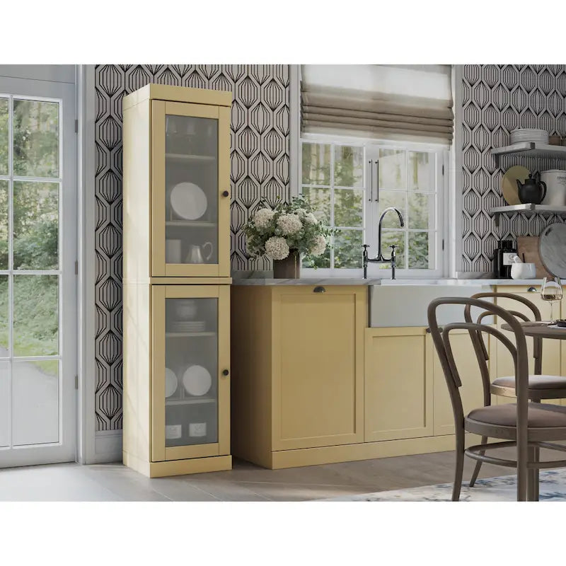 100% Solid Wood 16.5 Kitchen Pantry Cabinet with Doors by Palace Imports