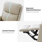 Fiacro 30.31Wide Modern Genuine Leather Wingback Swivel Rocker Recliner with Nailhead Trims, Set of 2