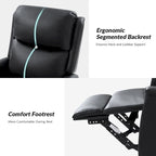 Fiacro 30.31Wide Modern Genuine Leather Wingback Swivel Rocker Recliner with Nailhead Trims, Set of 2