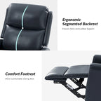 Fiacro 30.31Wide Modern Genuine Leather Wingback Swivel Rocker Recliner with Nailhead Trims, Set of 2