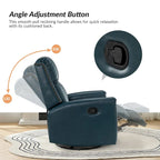 Fiacro 30.31Wide Modern Genuine Leather Wingback Swivel Rocker Recliner with Nailhead Trims, Set of 2