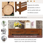 Mid-Century Style 42 Solid Wood Buffet Sideboard