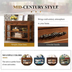 Mid-Century Style 42 Solid Wood Buffet Sideboard