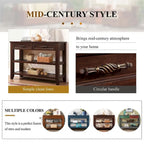 Mid-Century Style 42 Solid Wood Buffet Sideboard