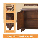 40 Pine 2 Door Storage Cabinet, Sideboard Buffet with Doors and Adjustable Shelf, Wood Entryway Chest, Cupboard