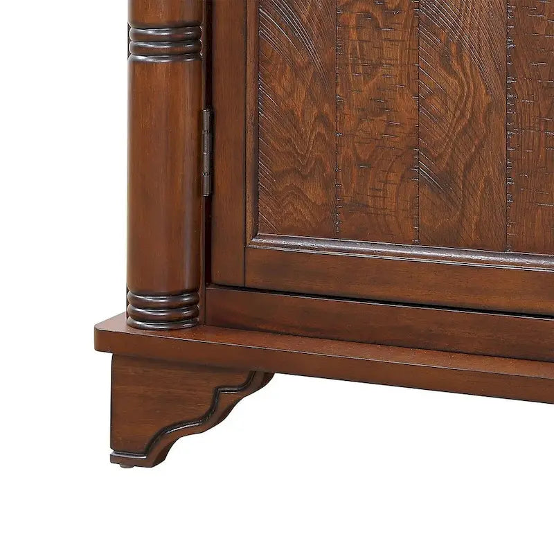 40 Pine 2 Door Storage Cabinet, Sideboard Buffet with Doors and Adjustable Shelf, Wood Entryway Chest, Cupboard