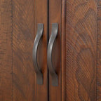 40 Pine 2 Door Storage Cabinet, Sideboard Buffet with Doors and Adjustable Shelf, Wood Entryway Chest, Cupboard