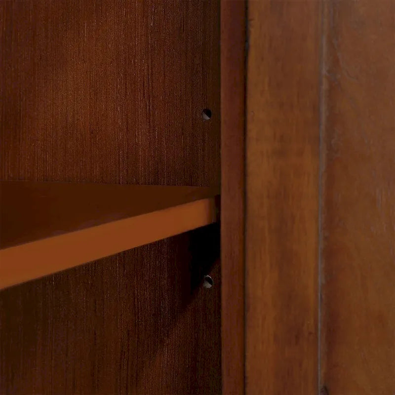 40 Pine 2 Door Storage Cabinet, Sideboard Buffet with Doors and Adjustable Shelf, Wood Entryway Chest, Cupboard