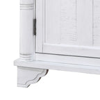 40 Pine 2 Door Storage Cabinet, Sideboard Buffet with Doors and Adjustable Shelf, Wood Entryway Chest, Cupboard