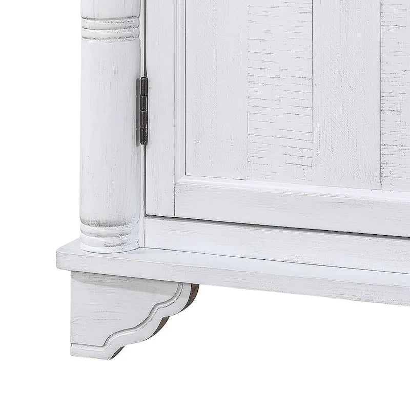 40 Pine 2 Door Storage Cabinet, Sideboard Buffet with Doors and Adjustable Shelf, Wood Entryway Chest, Cupboard