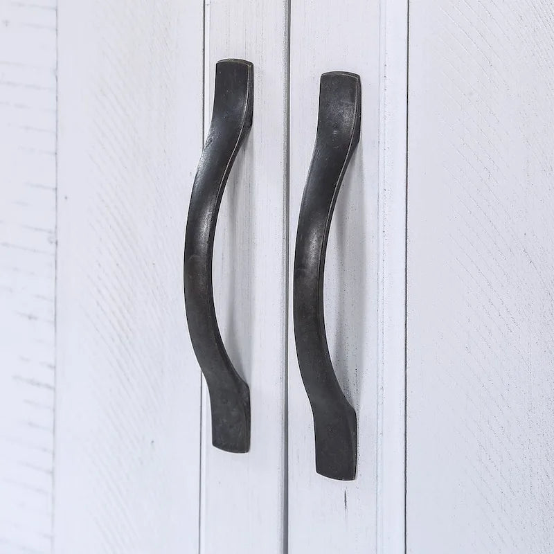 40 Pine 2 Door Storage Cabinet, Sideboard Buffet with Doors and Adjustable Shelf, Wood Entryway Chest, Cupboard