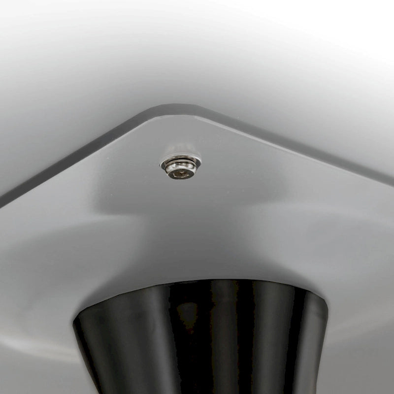 Bristol 35 Inch Mid Century Modern Round Dining Table, Wood Top & Glossy Iron Pedestal Base for Kitchen & Dining Room