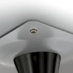 Bristol 35 Inch Mid Century Modern Round Dining Table, Wood Top & Glossy Iron Pedestal Base for Kitchen & Dining Room