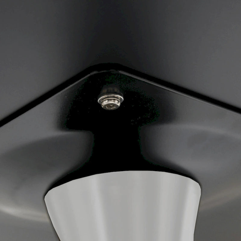 Bristol 35 Inch Mid Century Modern Round Dining Table, Wood Top & Glossy Iron Pedestal Base for Kitchen & Dining Room