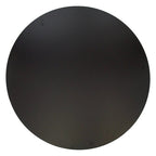 Bristol 35 Inch Mid Century Modern Round Dining Table, Wood Top & Glossy Iron Pedestal Base for Kitchen & Dining Room