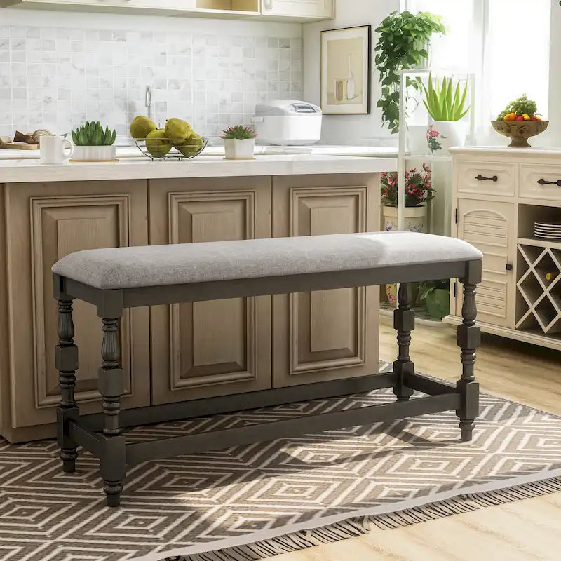 Furniture of America Graypath Farmhouse 50-inch Counter Height Bench