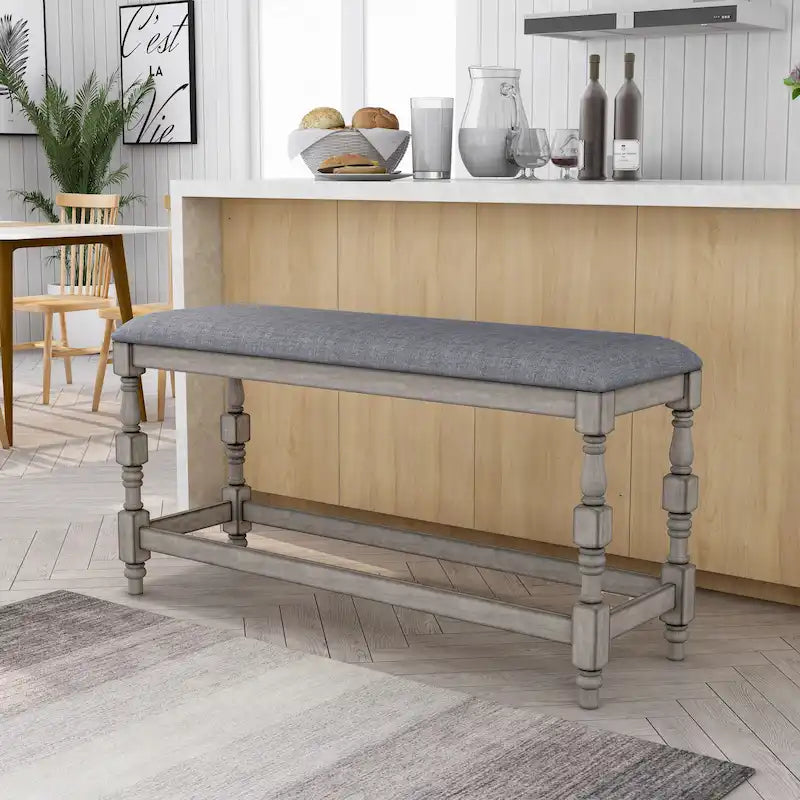 Furniture of America Graypath Farmhouse 50-inch Counter Height Bench