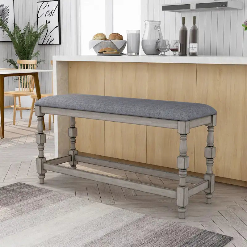 Furniture of America Graypath Farmhouse 50-inch Counter Height Bench