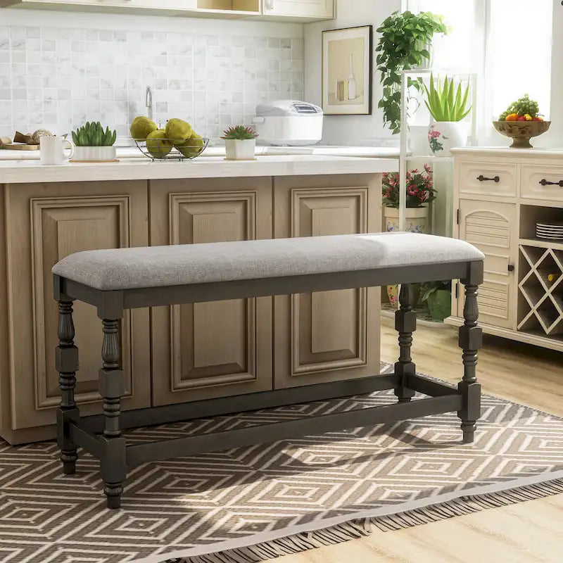 Furniture of America Graypath Farmhouse 50-inch Counter Height Bench