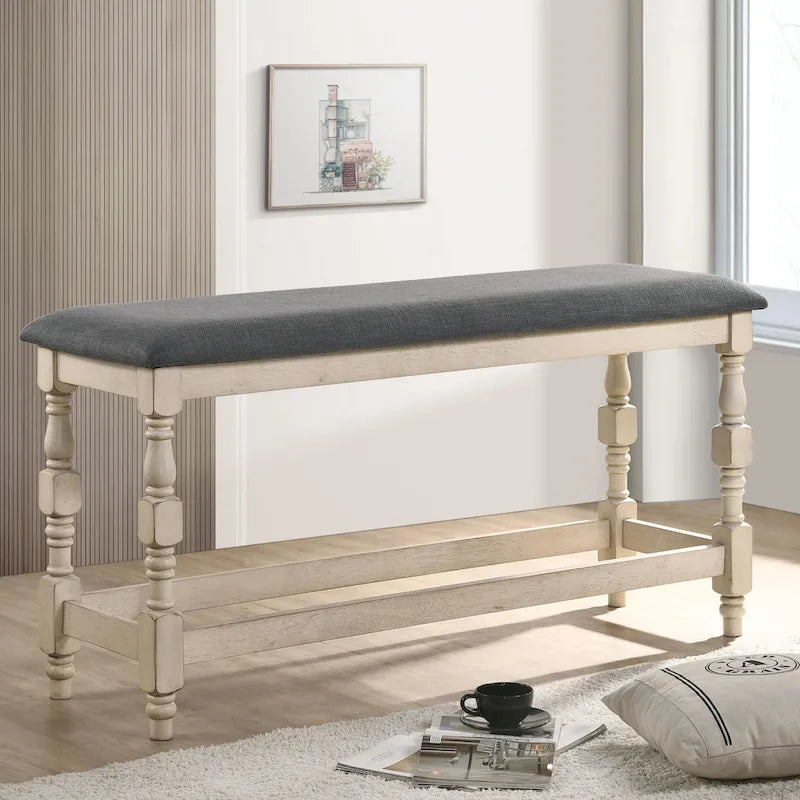 Furniture of America Graypath Farmhouse 50-inch Counter Height Bench