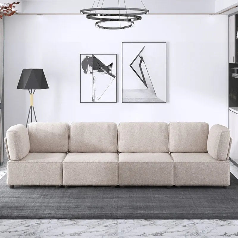 Mixoy Convertible Modular Sleeper Couch with Ottoman