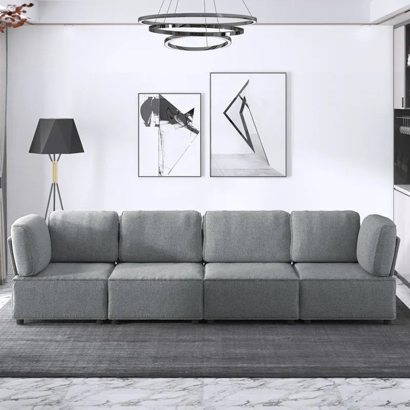 Mixoy Convertible Modular Sleeper Couch with Ottoman