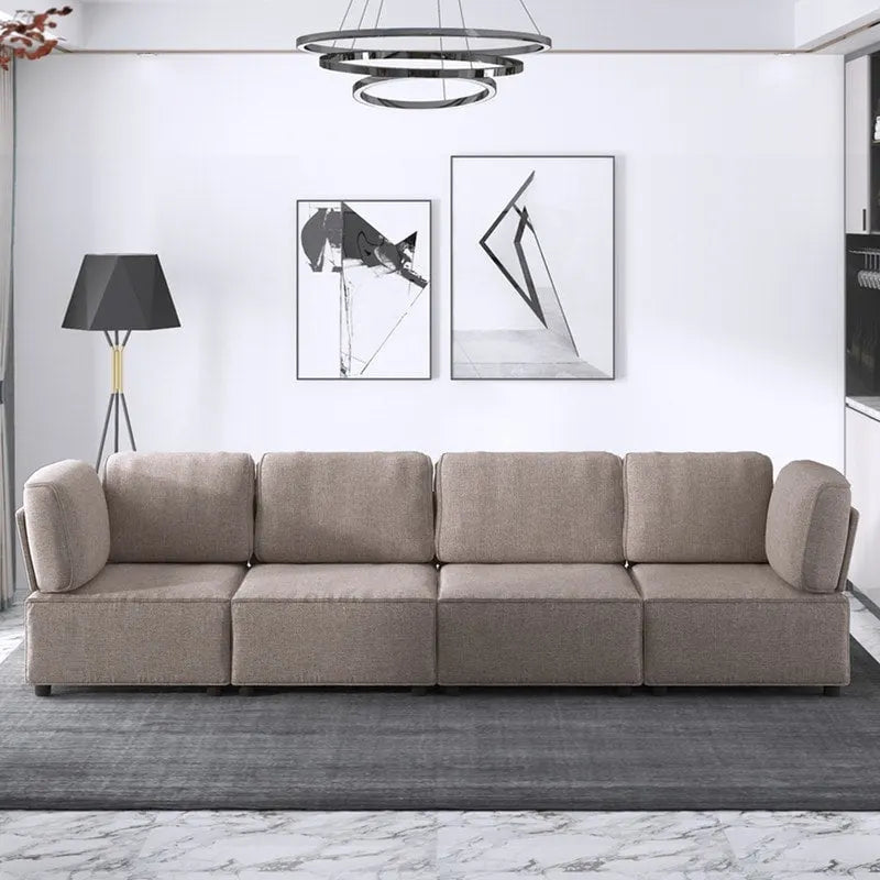 Mixoy Convertible Modular Sleeper Couch with Ottoman