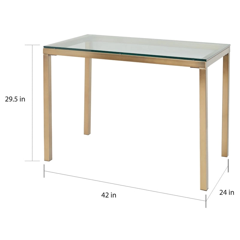 Simple Living Manhattan Gold Metal Desk