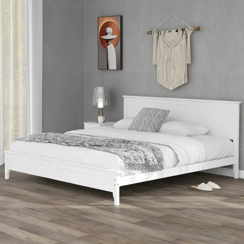 Modern Solid Wood Platform Bed